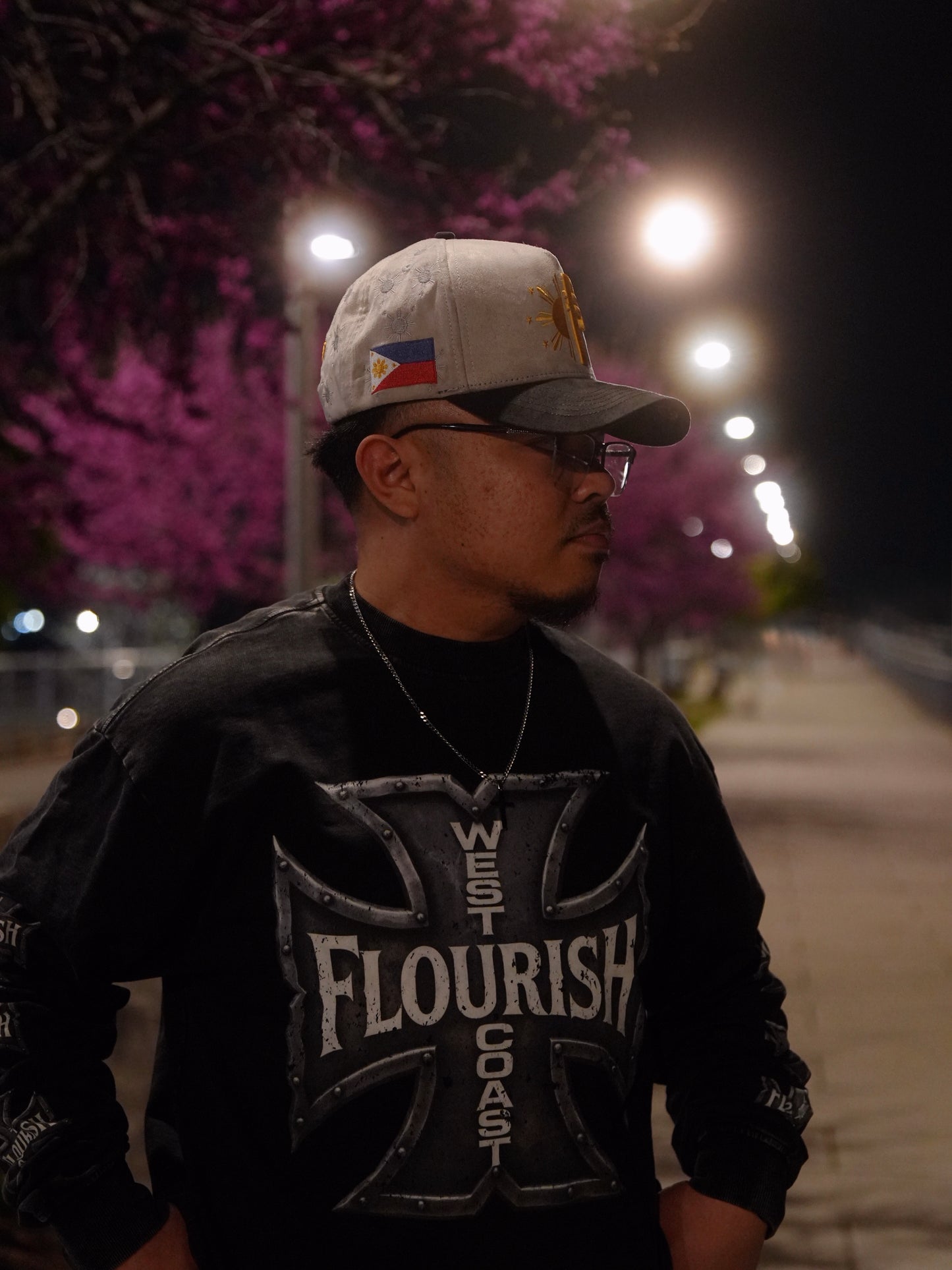 FLOURISH "WE$T COAST CHOPPERS" LONGSLEEVE - RAVEN BLACK