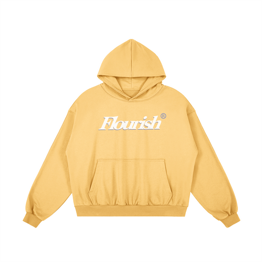 FLOURISH "BLOOMFLY" BOXY HOODIE - YELLOW