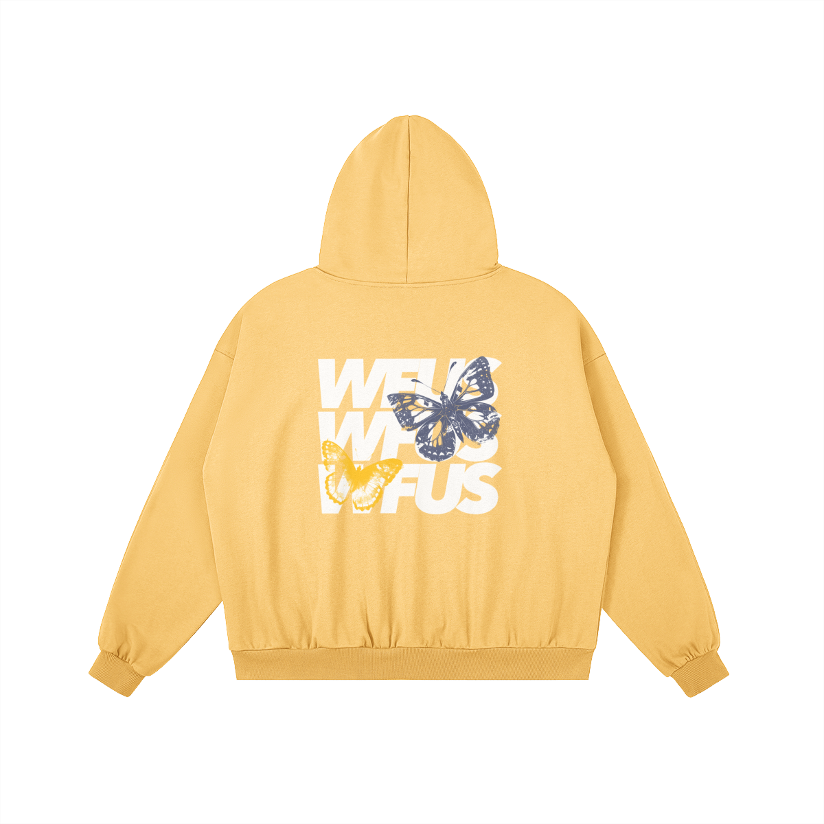 FLOURISH "BLOOMFLY" BOXY HOODIE - YELLOW